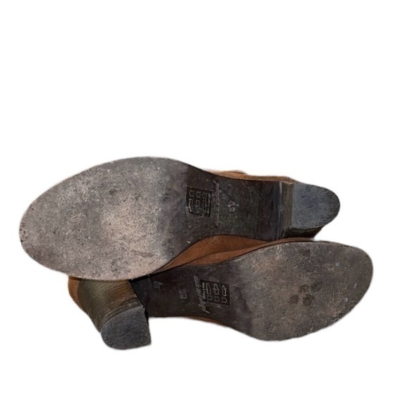 Free People Tennison Tan Brown Suede Slouchy Block Heel Knee Boots Size 9 - Picture 12 of 16